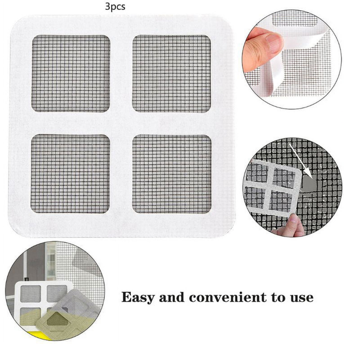 10 Pcs Mosquito Net Repair Patches – Self-Adhesive Mesh Stickers for Net Repair (Random color)