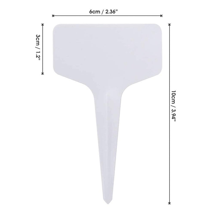 10 Pcs T-Shape Tree & Plant Tags – Durable Garden Markers with Broad Writing Area for Plants, Saplings & Pots