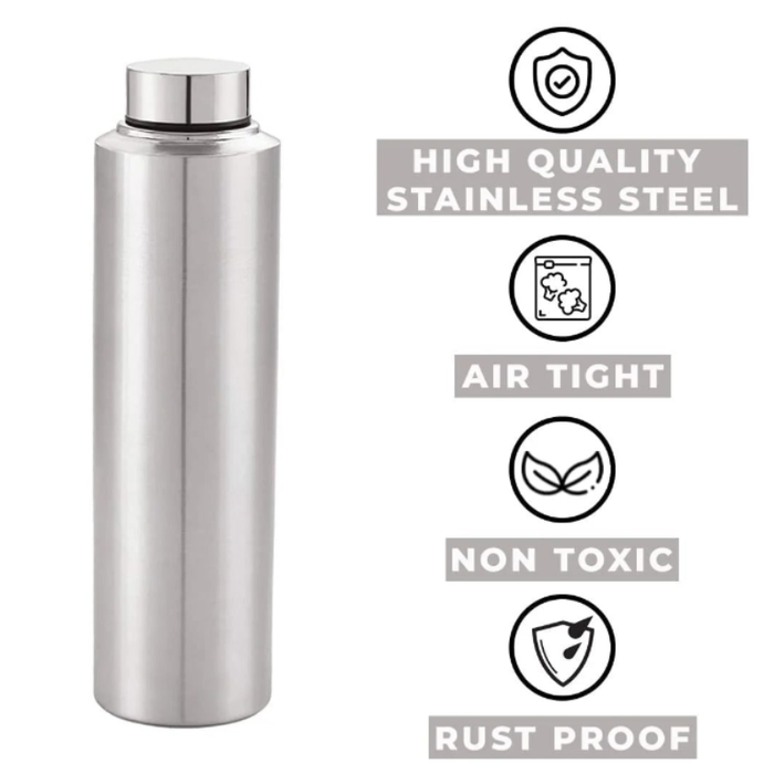 1000ml Stainless Steel Water Bottle – Leak-Proof, Durable & Reusable Bottle for Home, Office & Travel (Set of 4 Pcs)