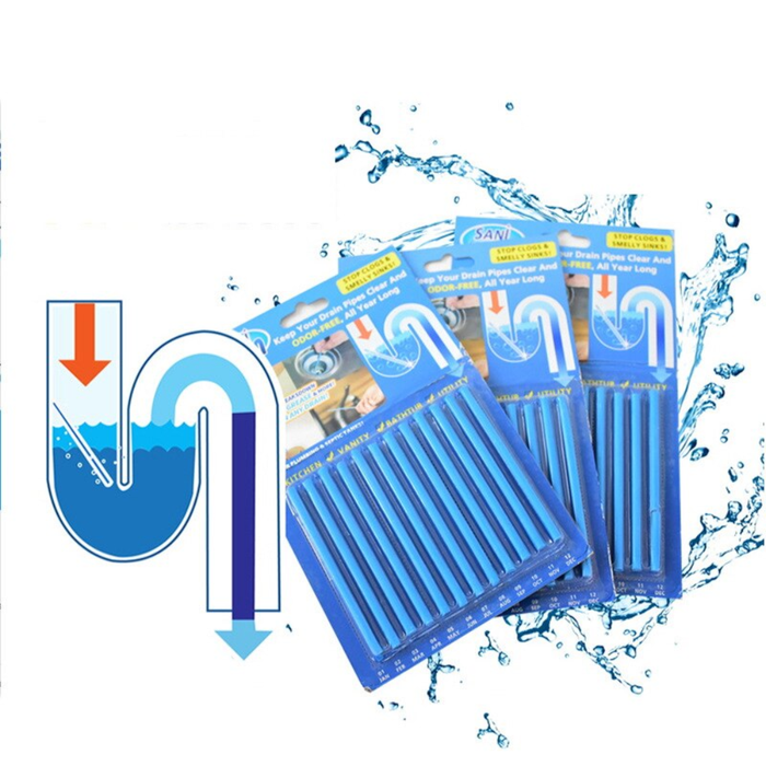12 Pcs Sani Sticks Drain Cleaner & Odor Remover