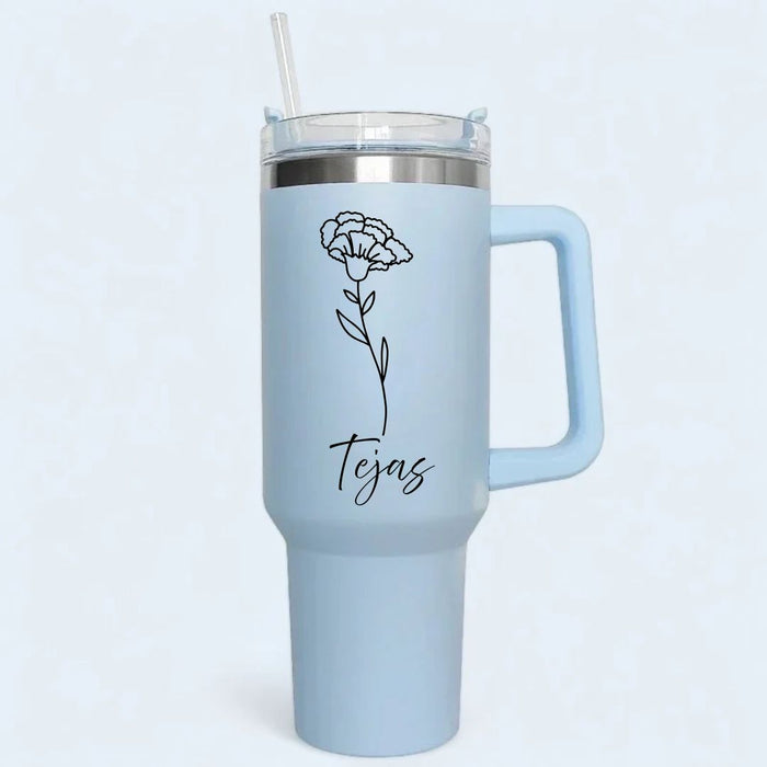 1200ml Customized Tumbler with Name & Special Birth Flower