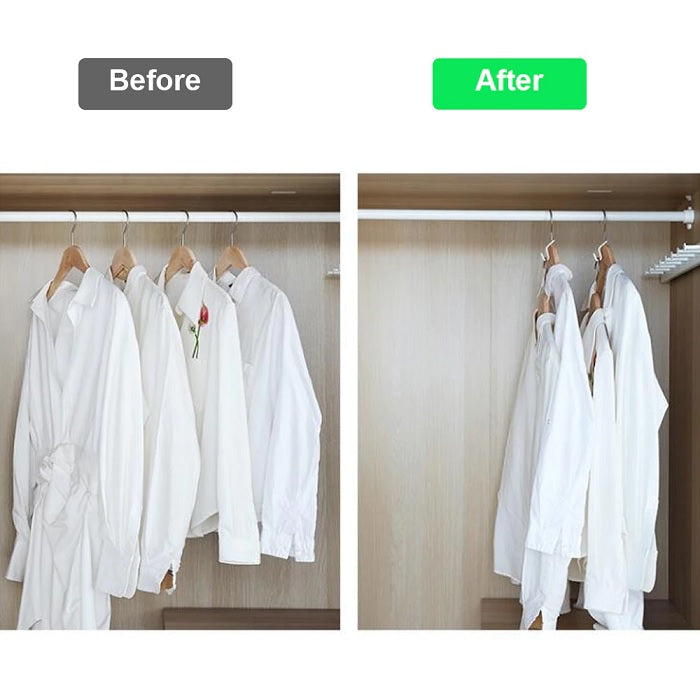 12Pcs Space Saver Clothes Hanger Extenders – Connector Hooks for Vertical Hanging & Closet Optimization