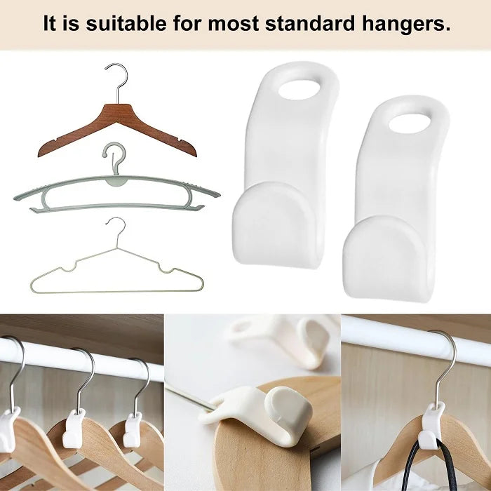 12Pcs Space Saver Clothes Hanger Extenders – Connector Hooks for Vertical Hanging & Closet Optimization
