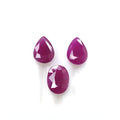 red ruby pear faceted cut