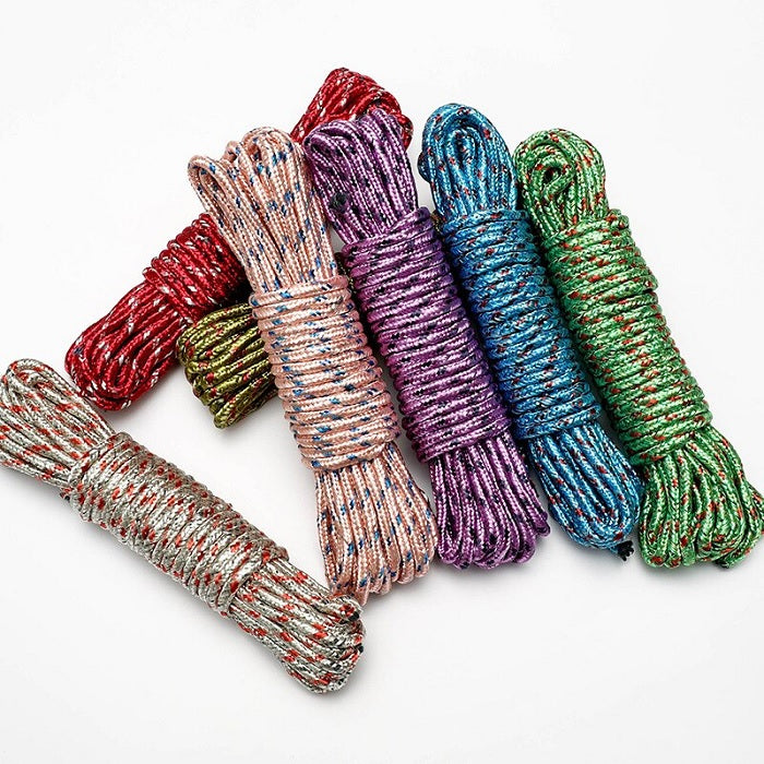 18 Meter Nylon Clothesline Rope (Pack of 1) – Strong Portable Laundry Drying Line for Home, Hostel, Travel & Outdoor Use (Random Color)