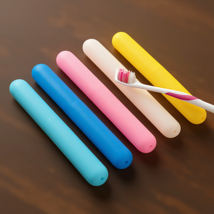 1Pc Plastic Toothbrush Cover, Anti Bacterial Toothbrush Case Box, Portable Toothbrush Container For Travel (Random color)