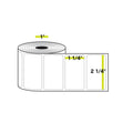 2 1/4" x 1 1/4", 1 inch Core, Direct Thermal Labels, 1000/Roll, 12 Rolls/Case