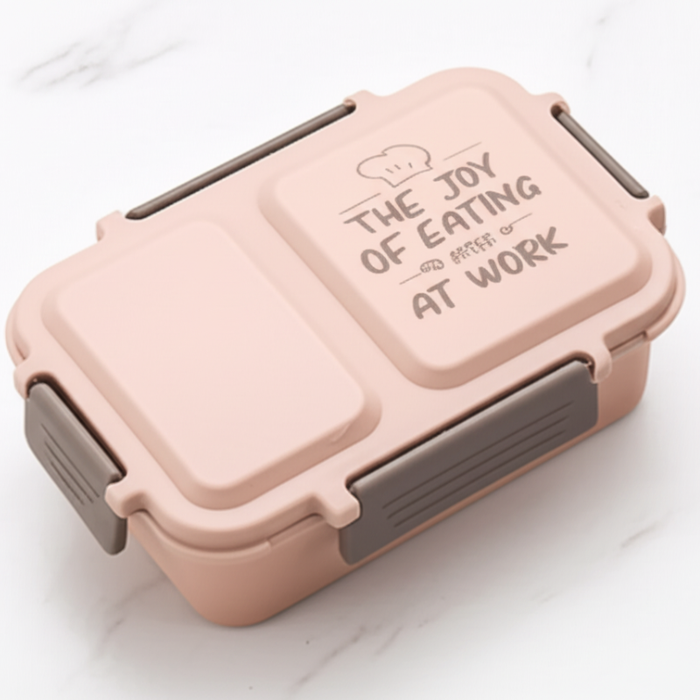 2-Compartment Snack & Lunch Box – Portable Food Storage Container for Meals, Snacks & School Lunches (Pack of 1)