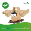 2-Cup Drink Carrier with Handle, 12–32 oz, 200 pcs/ctn