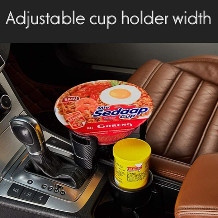 2-in-1 Multifunctional Car Cup Holder – Adjustable Car Drink & Accessory Organizer (Pack of 1)