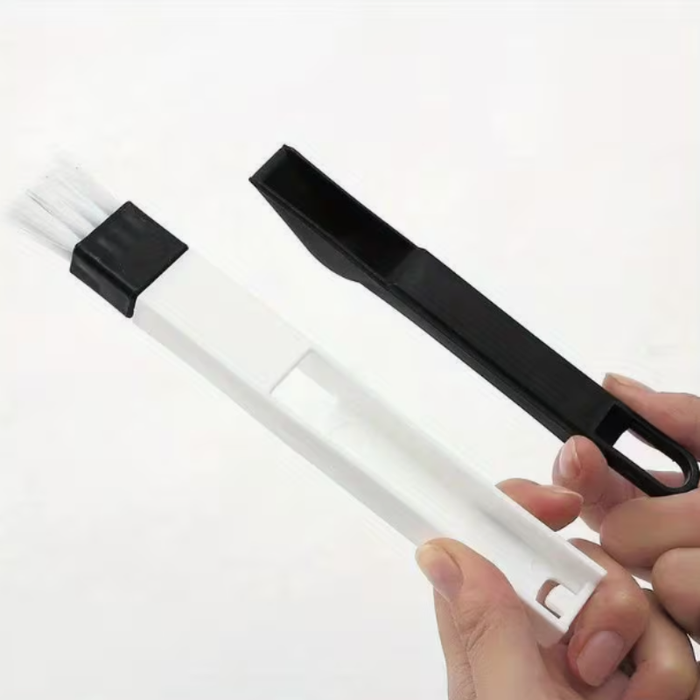 2-in-1 Multipurpose Mini Window Cleaning Brush with Dustpan – Compact Gap Cleaning Tool for Window Tracks, Keyboard & Corners (Pack of 3)