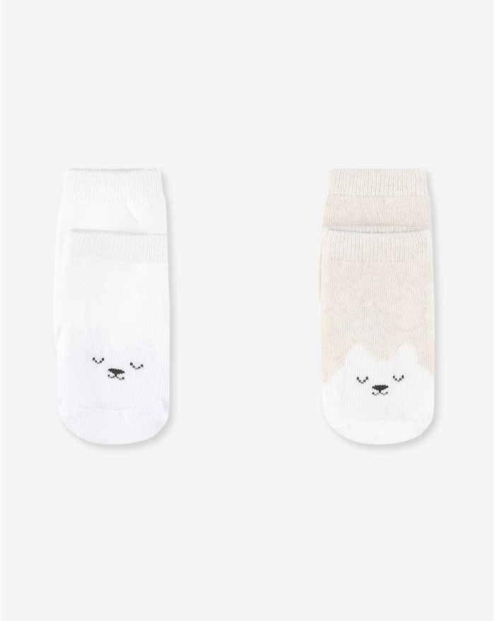 2 Pack Terry Footie Socks With Anti Slip SOCKS4