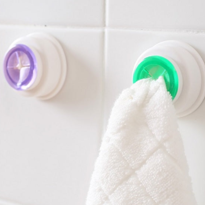2 Pcs Napkin Holder – Self Adhesive Silicone Towel Hook | Innovative Kitchen & Bathroom Towel Clip Holder (Random color-Pack of 2)