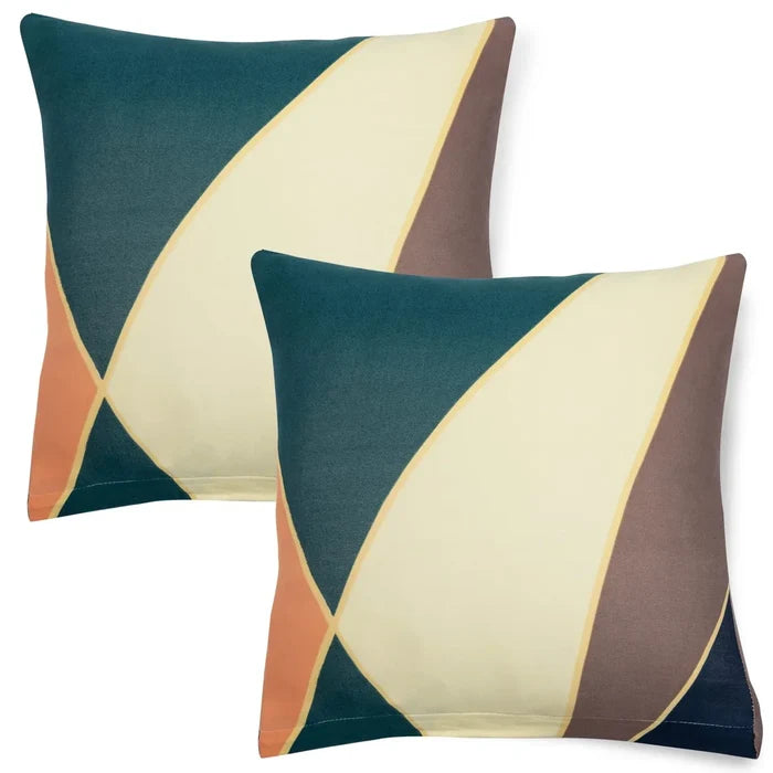 2 Pcs Stretchable Cushion Cover – Soft, Wrinkle-Free Pillowcase Set for Bedroom, Home & Hotel Use (Random color)