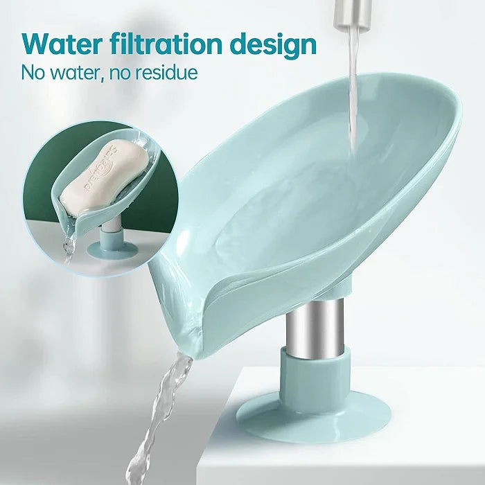 2 Pcs Suction Drain Soap Tray – Wall Mounted Soap Holder with Suction Cup for Bathroom, Kitchen & Wash Basin (Random color)