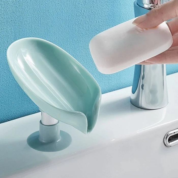 2 Pcs Suction Drain Soap Tray – Wall Mounted Soap Holder with Suction Cup for Bathroom, Kitchen & Wash Basin (Random color)