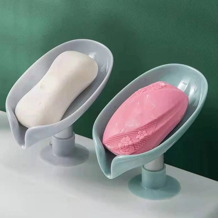 2 Pcs Suction Drain Soap Tray – Wall Mounted Soap Holder with Suction Cup for Bathroom, Kitchen & Wash Basin (Random color)