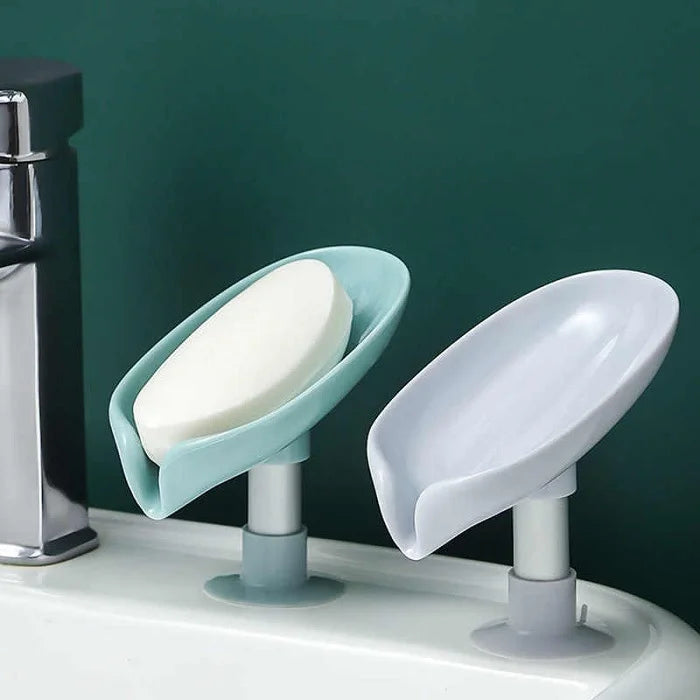 2 Pcs Suction Drain Soap Tray – Wall Mounted Soap Holder with Suction Cup for Bathroom, Kitchen & Wash Basin (Random color)