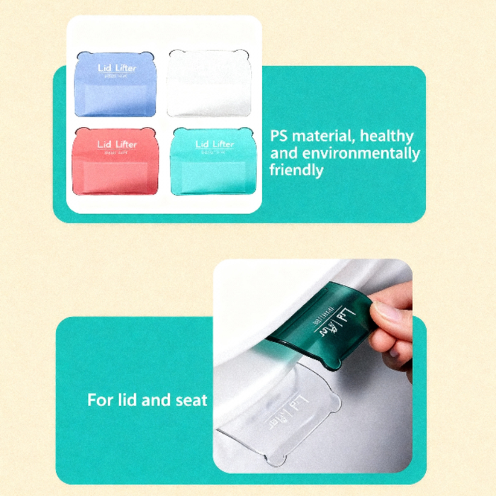 2 Pcs Toilet Seat Lifter – Transparent Hands-Free Hygiene Tool for Bathroom (Random color)