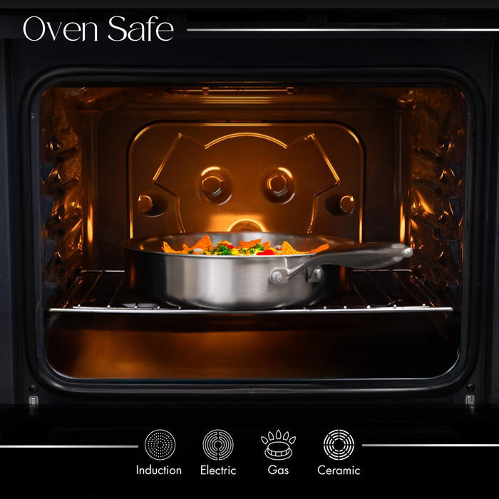 Oen safe cookware is safe for induction cooking, electric hobs and all stove types.