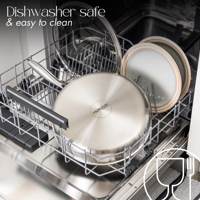 Dishwasher safe cookware as stainless steel pots and pans are easy to clean
