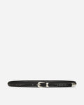 Our Legacy 2 Cm Bullet Chain Belt Black Leather Belts Belt A4268BCB 001
