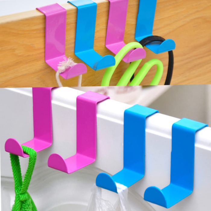 2Pcs - S Shape Metal Hooks – Multi-Use Hanging Storage Organize (Random color)