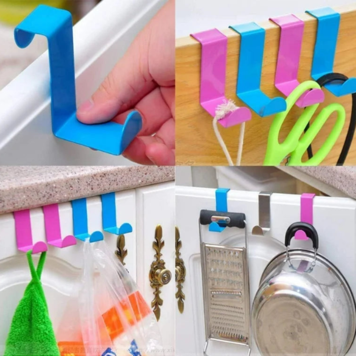 2Pcs - S Shape Metal Hooks – Multi-Use Hanging Storage Organize (Random color)