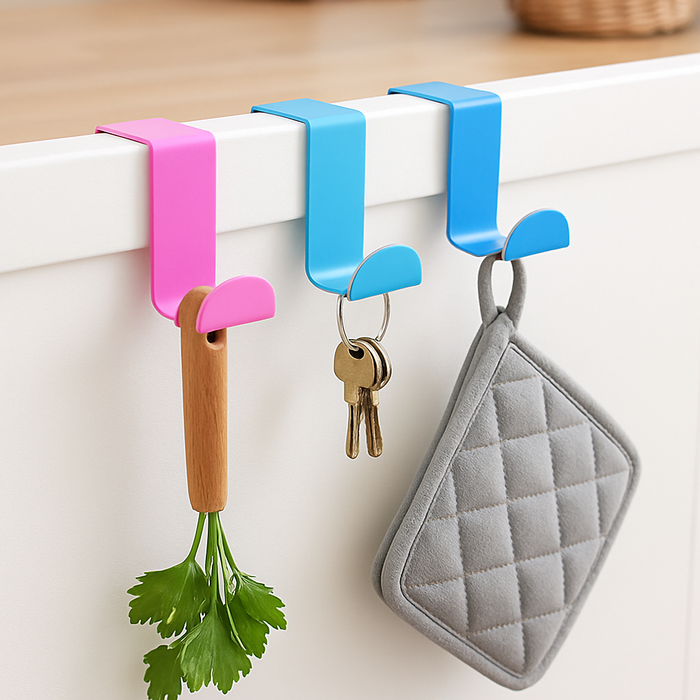 2Pcs - S Shape Metal Hooks – Multi-Use Hanging Storage Organize (Random color)