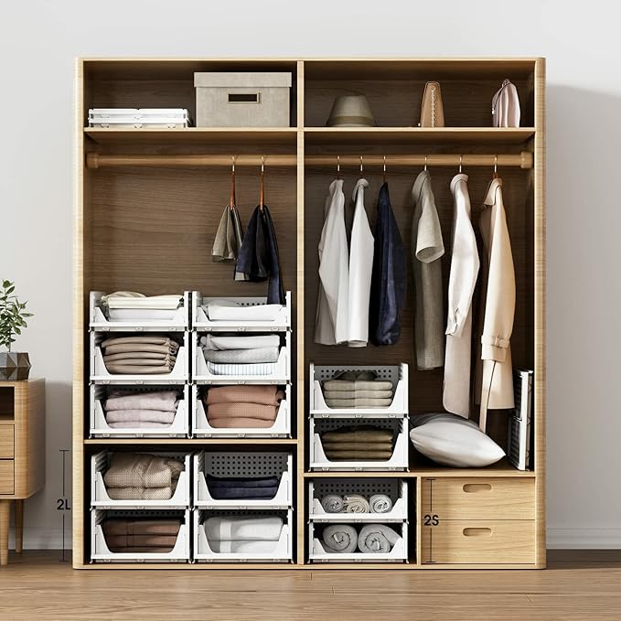 3-Layer Stackable Plastic Storage Organizer – Multipurpose Foldable Rack for Clothes, Toys & More