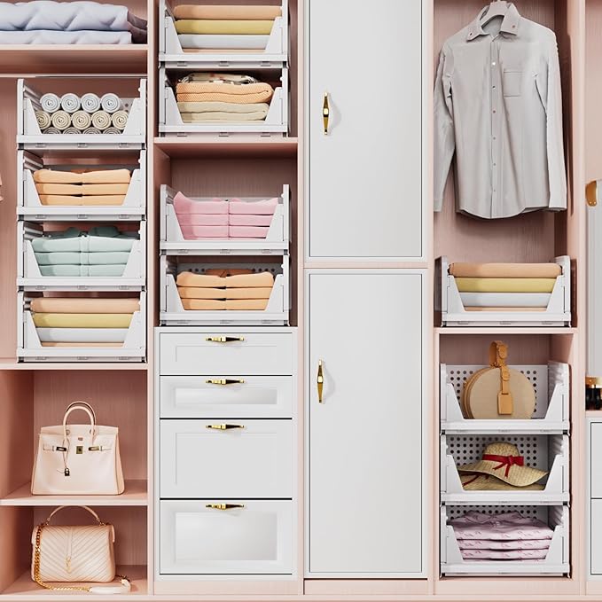 3-Layer Stackable Plastic Storage Organizer – Multipurpose Foldable Rack for Clothes, Toys & More