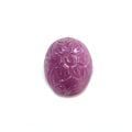 red ruby oval carving