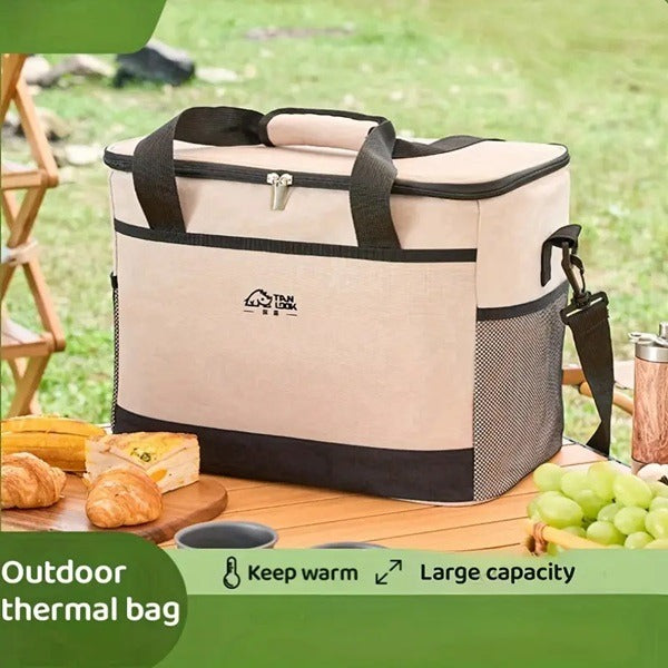 30L Large Capacity Picnic Bag, Meal Container, Big Capacity Oxford Waterproof for Camping/BBQ/Outdoor Activities