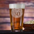 30th Birthday Beer Pint Glass
