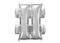 34” Silver Symbol Balloon (#) Shaped Foil Balloon