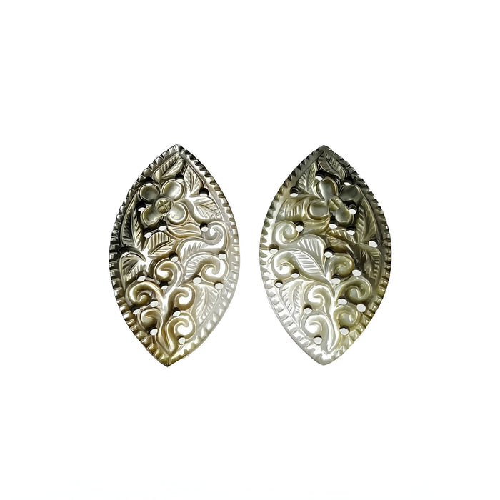 mother of pearl marquise carving