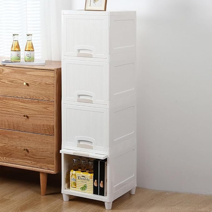 4-Layer Plastic Storage Drawer Cabinet – Multi-Purpose Organizer for Clothes, Toys & Essentials [NO COD]