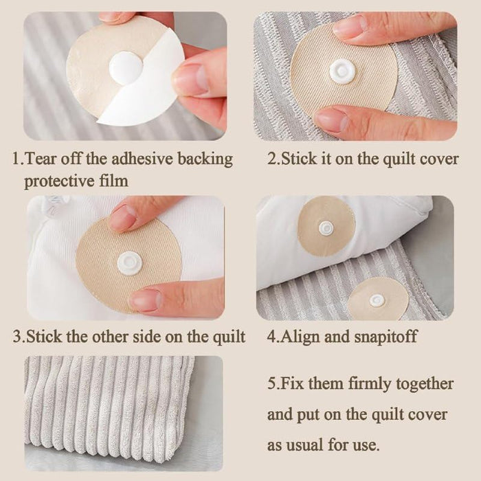 4 Pair Lightweight Quilt Clamps & Grippers – Anti-Slip Bed Sheet Holders for Comforter, Blanket & Mattress Corner Fixing