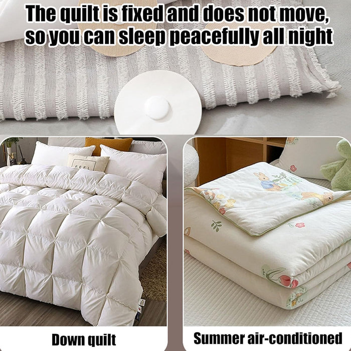 4 Pair Lightweight Quilt Clamps & Grippers – Anti-Slip Bed Sheet Holders for Comforter, Blanket & Mattress Corner Fixing