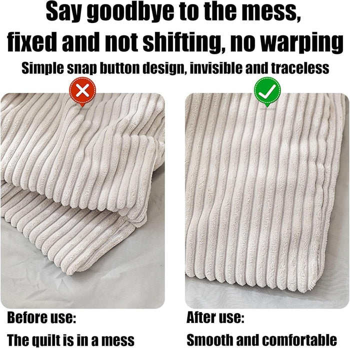 4 Pair Lightweight Quilt Clamps & Grippers – Anti-Slip Bed Sheet Holders for Comforter, Blanket & Mattress Corner Fixing