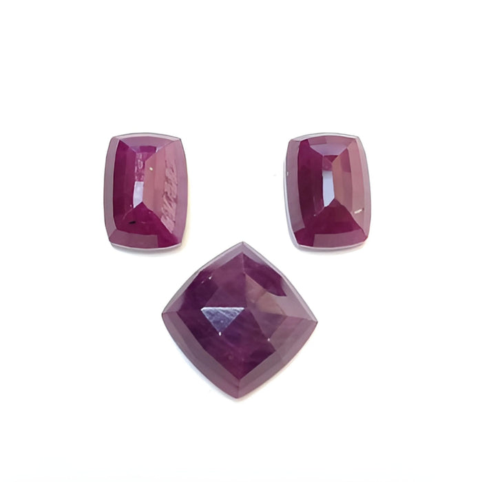 red ruby cushion Checker Cut