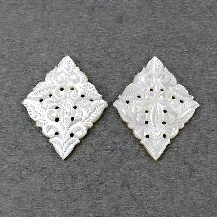 mother of pearl marquise carving