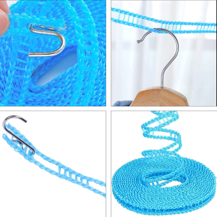 5 Mtr Durable Nylon Clothline Rope – Strong Laundry & Clothes Drying Line for Home, Travel & Outdoor Use (Random Color-Pack of 1)