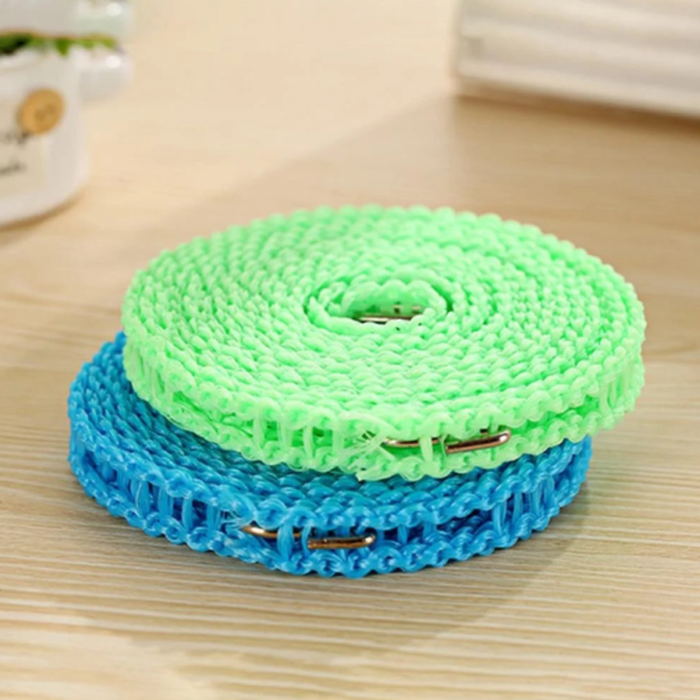 5 Mtr Durable Nylon Clothline Rope – Strong Laundry & Clothes Drying Line for Home, Travel & Outdoor Use (Random Color-Pack of 1)
