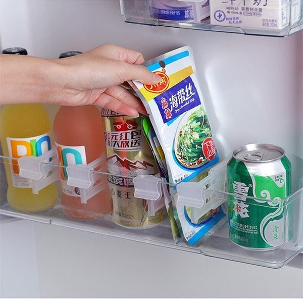 5 Pcs Fridge Organizer Adjustable Shelf Divider – Expandable Refrigerator Drawer Partition Clips for Easy Storage & Organization