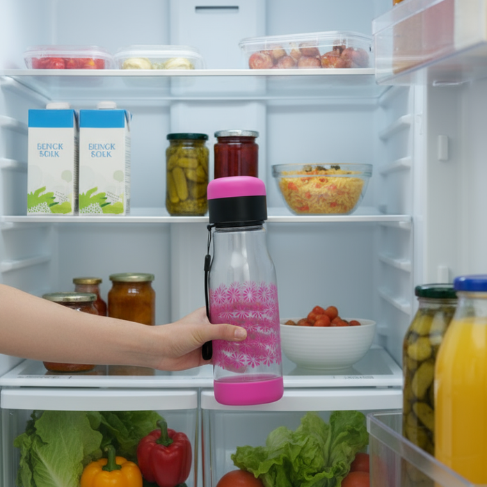 500ml Bliss Plastic Water Bottle with Secure Flip Cap - Leakproof, Lightweight & Reusable ( Pack of 1 )