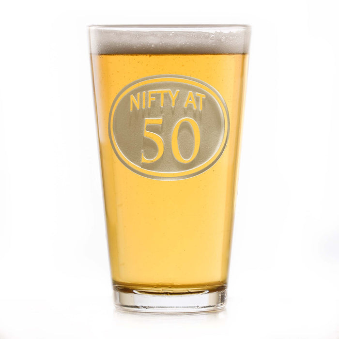 50th Birthday Beer Pint Glass
