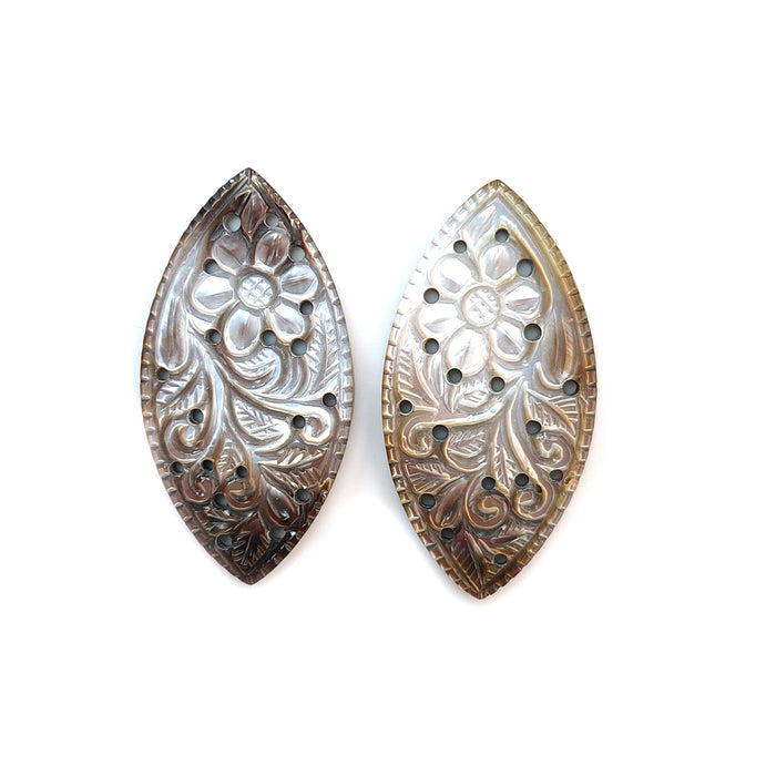 mother of pearl marquise carving