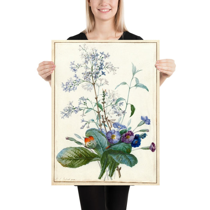 A Bouquet of Flowers with Insects by Pierre Joseph Redouté, 1759