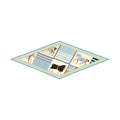 Adrina Blue Silk Diamond Scarf